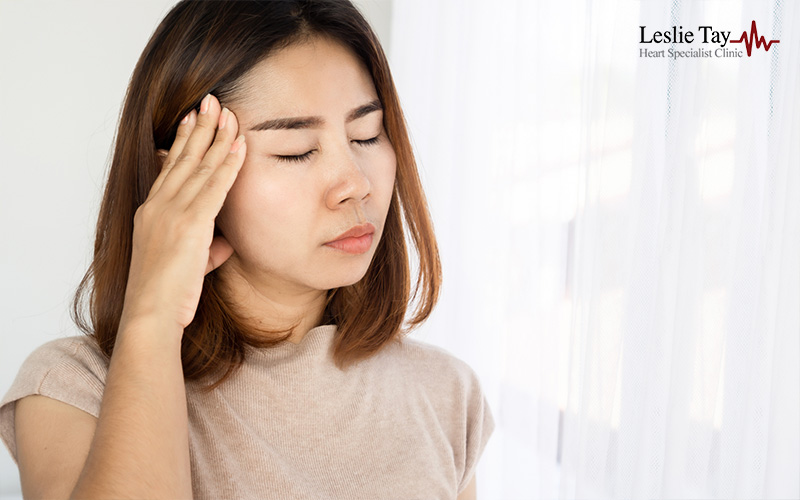 Dizzy Asian Young Woman